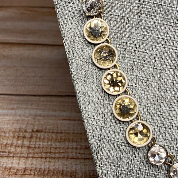 J Crew Vintage Brulee Mixed Stone Neutral Necklace - Picture 3 of 5